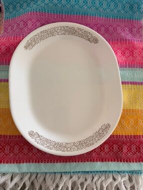 Vintage Corelle Woodland Brown Corning Ware 12" Serving Platter | 1970’s